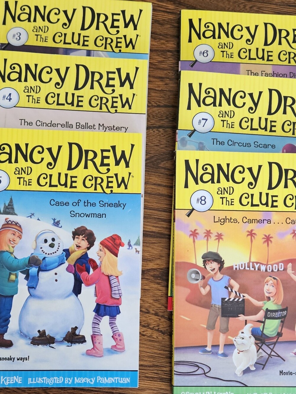 Six Nancy Drew & The Clue Crew. Books #3-4-5-6-7-8. Sold As A Lot Of 1.